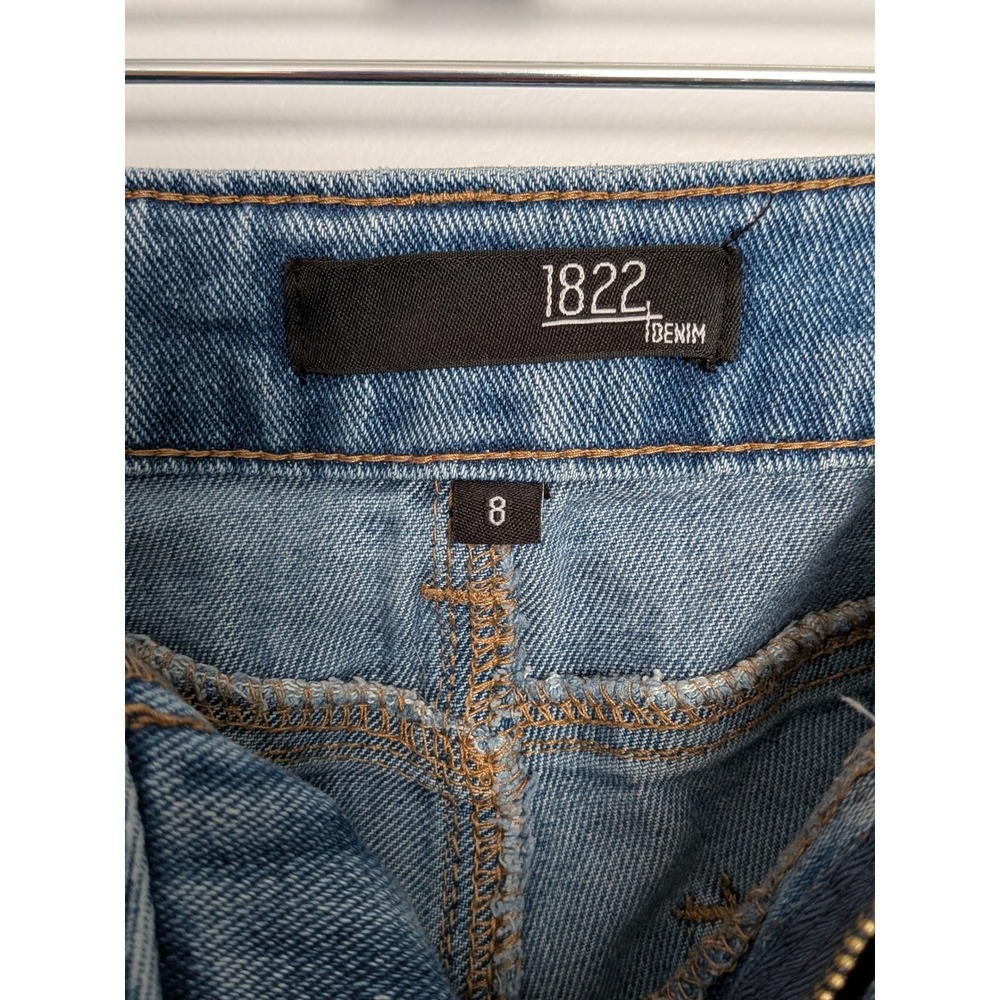1822 Denim Womens Size 8 Light Wash Skinny Jeans Stretch‎ Ankle Denim Pants - Picture 2 of 4